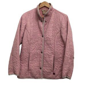 Woolrich Quilted Cardigan Pink Fall Jacket Small Outdoor Trekking